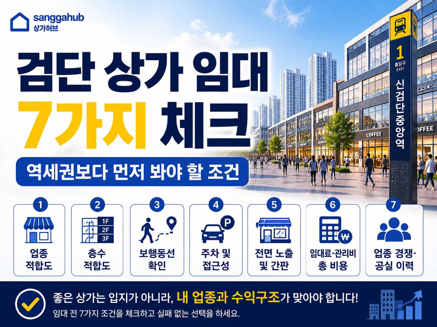 검단 상가 임대 찾기 전 확인할 7가지: 역세권보다 먼저 봐야 할 조건